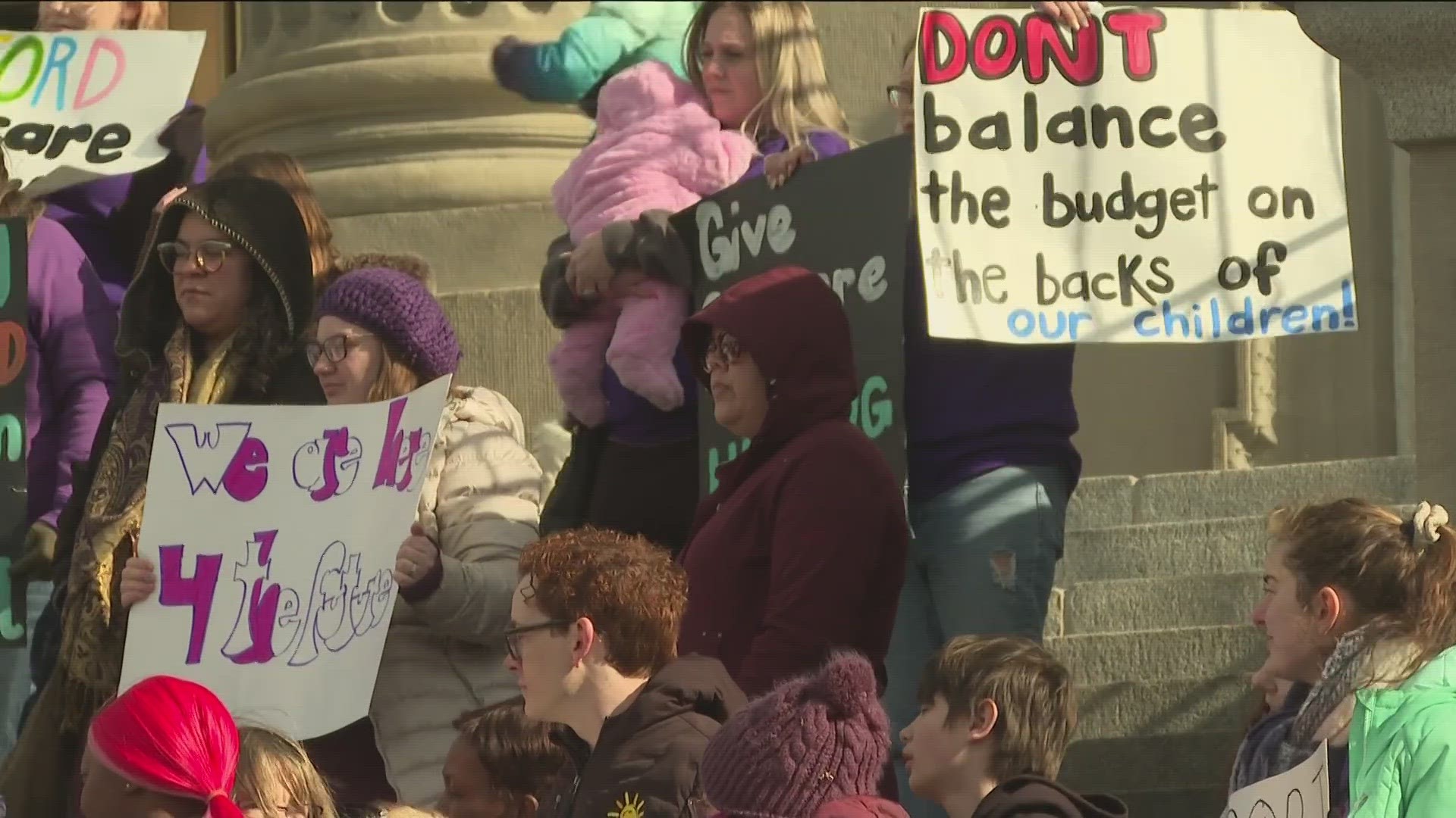 There is $43 million left over from federal pandemic funds, but Idaho lawmakers may not accept the money - childcare workers rally and vocalize their concerns.