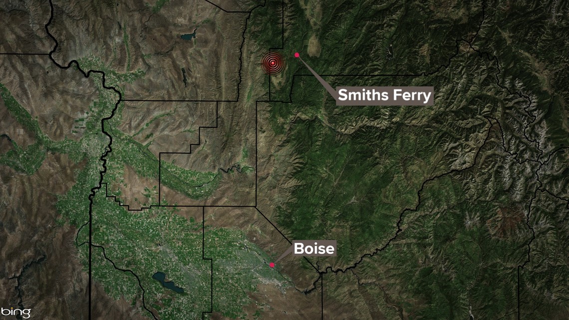 Two earthquakes Sunday near Smiths Ferry, Idaho