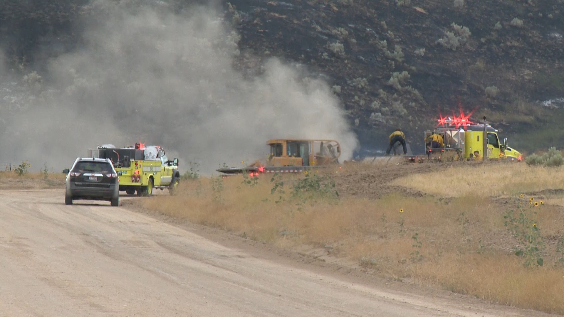 Grass fire burns north of Middleton, Star
