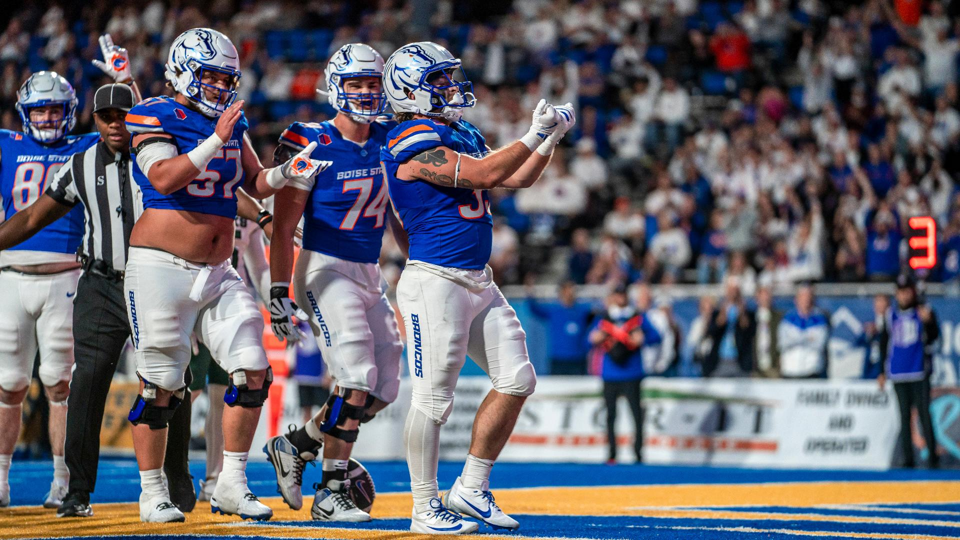 Boise State had six different offensive players score a touchdown for the first time since 2016. The Broncos tallied 609 total yards in the home-opening win.