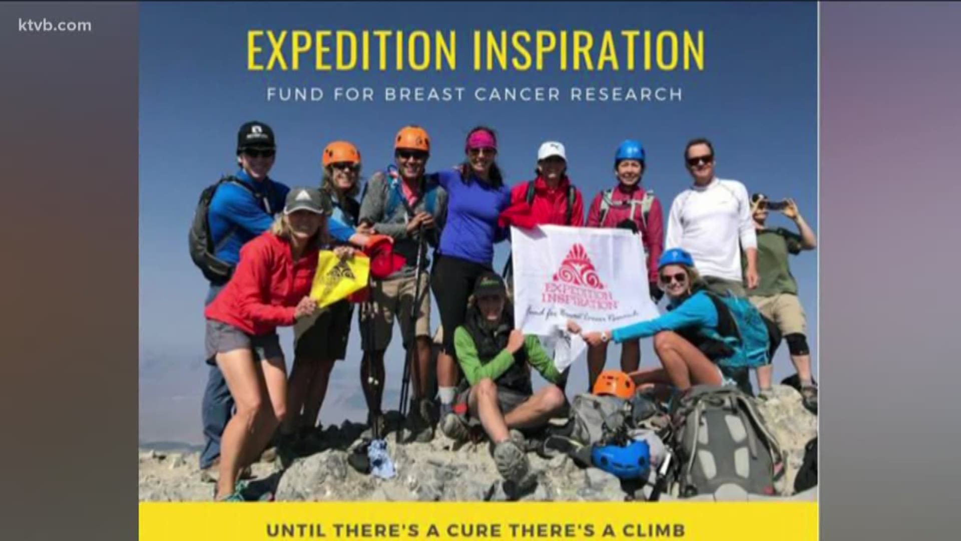 The group of women climbs mountains to raise money to fight breast cancer.