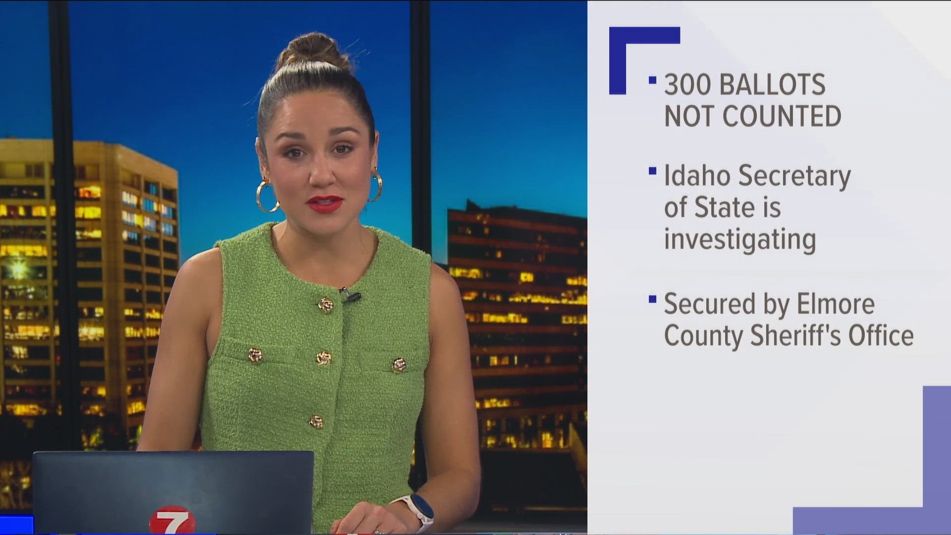 The Idaho Secretary of State's Office announced that approximately 300 ballots were not tallied or included in the final results.