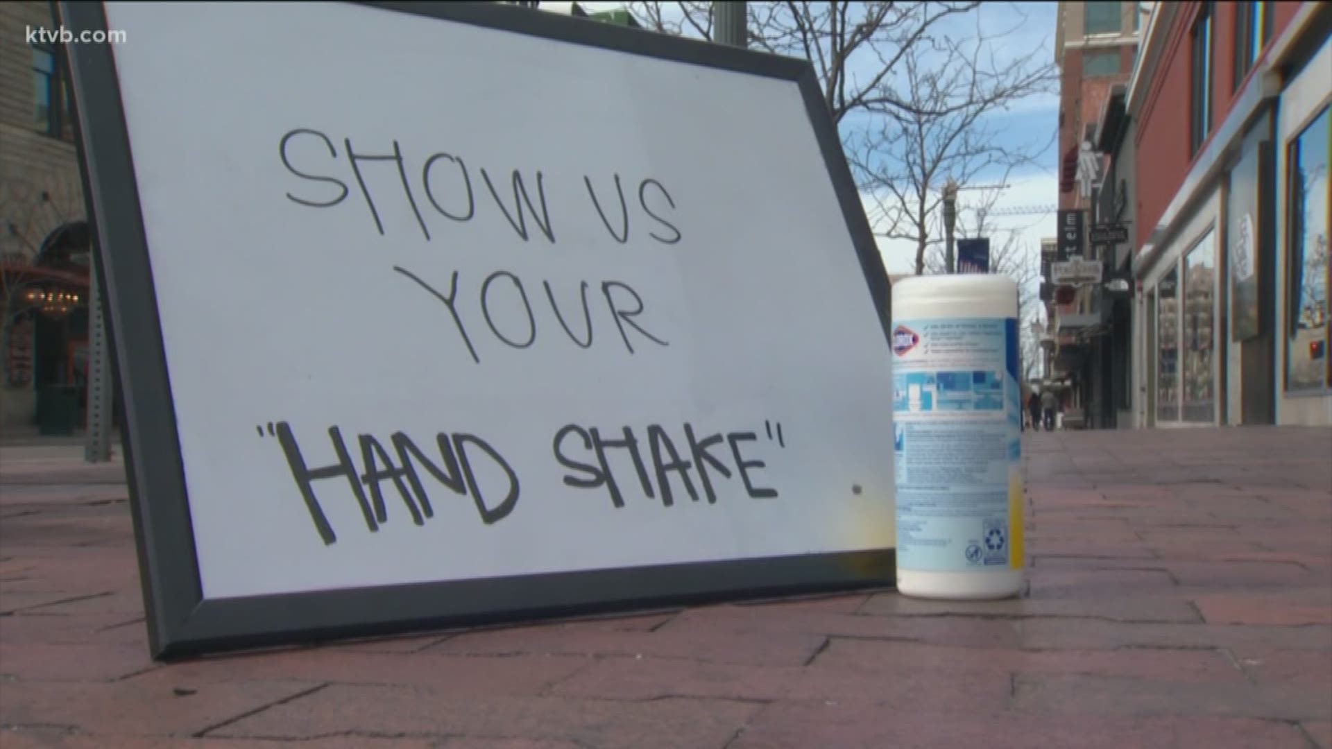 We went to downtown Boise and asked people how they're greeting people without shaking hands.