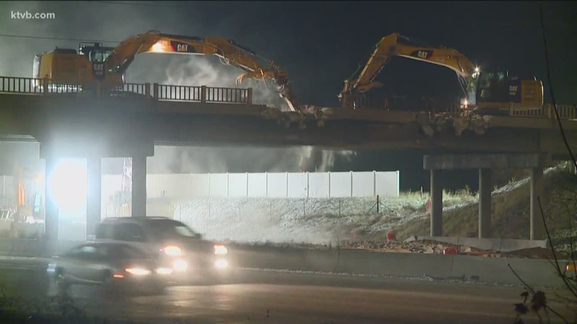 A large stretch of Interstate 84 will be shut down overnight Monday and Tuesday as crews work to demolish the Cloverdale Road overpass.
