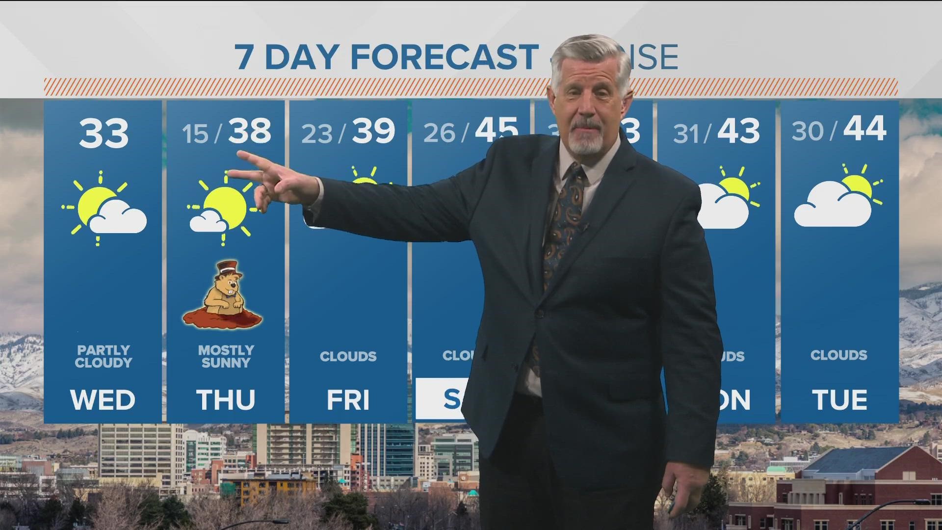 KTVB First Alert Weather Wednesday, Feb. 1, 2023, in Boise, Idaho, with meteorologist Jim Duthie.