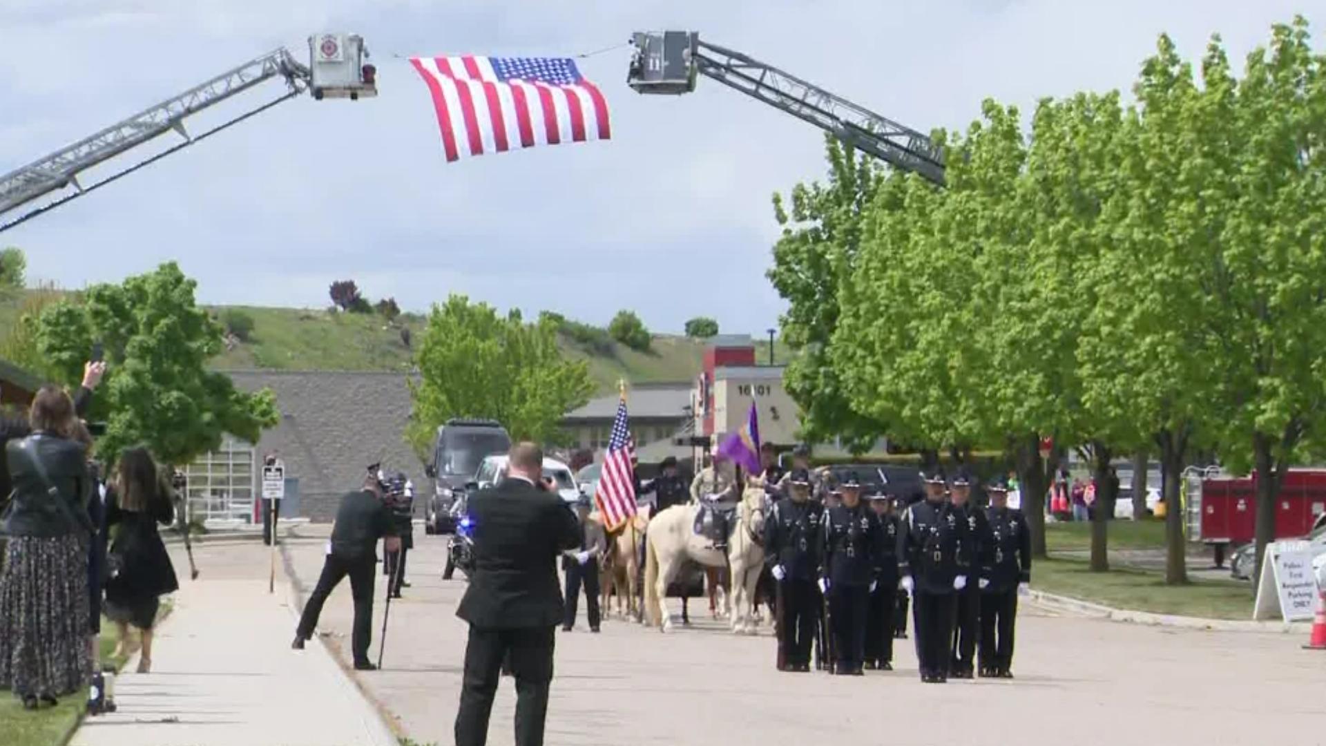 Hundreds of first responders participated in a procession across the Treasure Valley on Tuesday to honor the Ada County deputy.