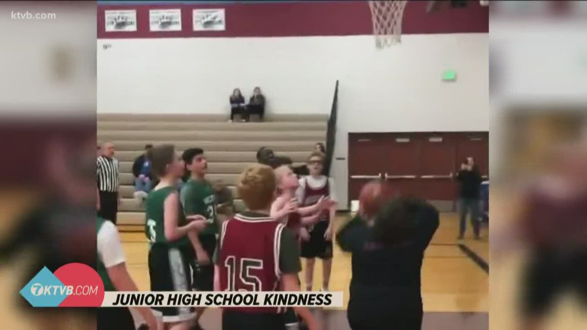 During the 7th grade boys basketball game at Riverglen Junior High, Bradley checked in and within a few seconds scored a basket.