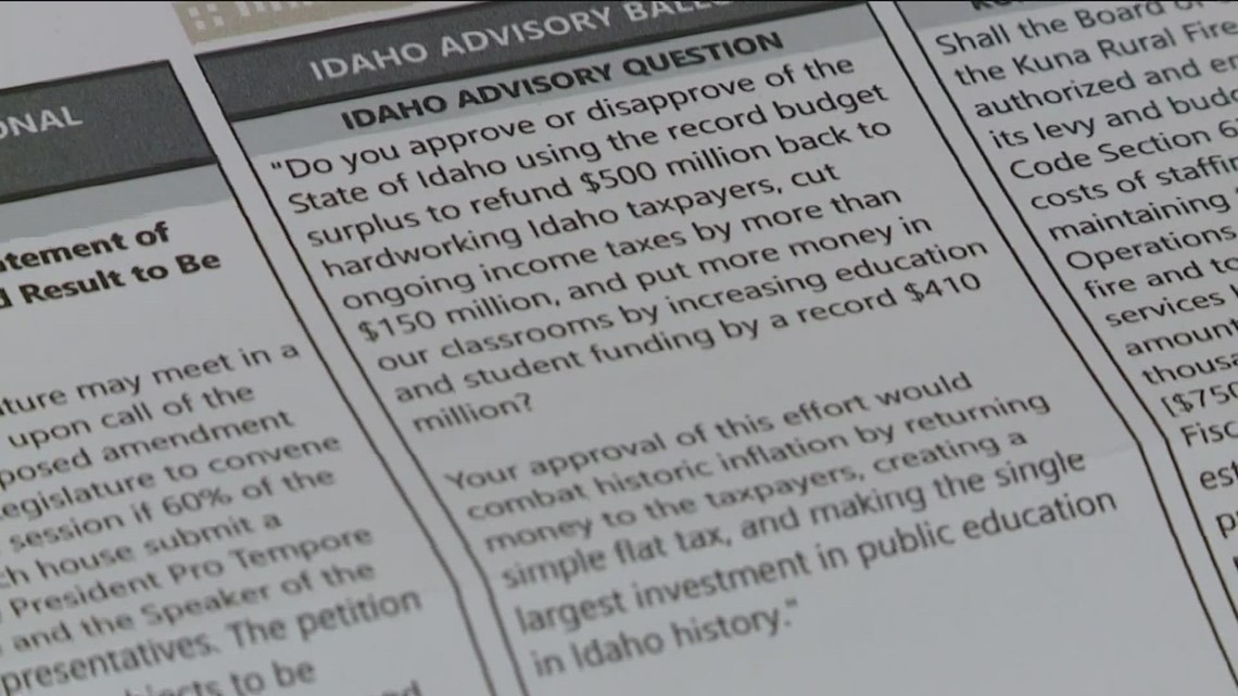 Idahoans call out 'advisory question' on general election ballot