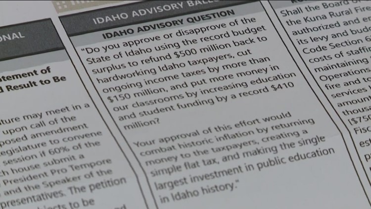 Idahoans call out 'advisory question' on general election ballot for leading language