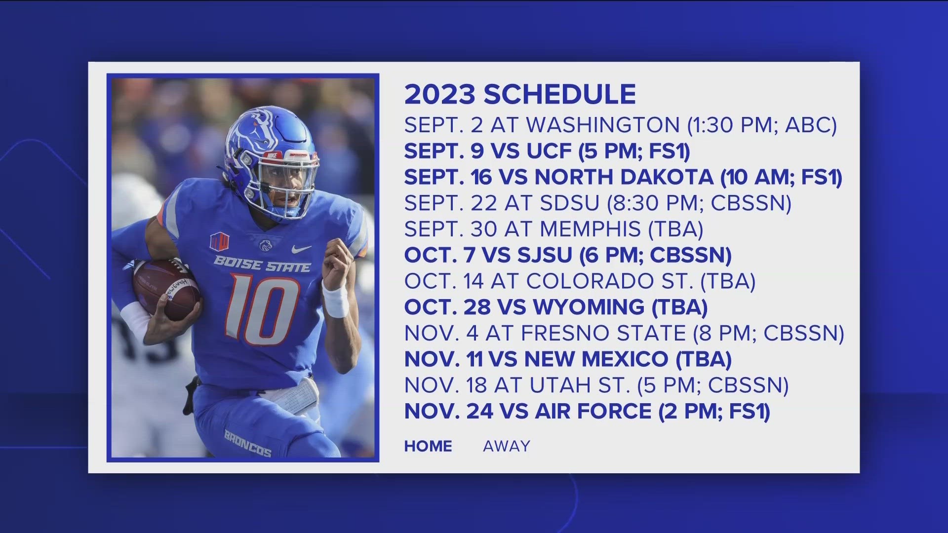 Bsu Fall 2025 Schedule