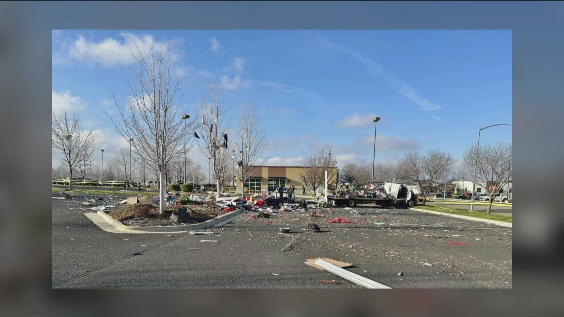 One person is dead after an explosion in the parking lot of an Old Navy in Lewiston. Police say the explosion is still under investigation.
