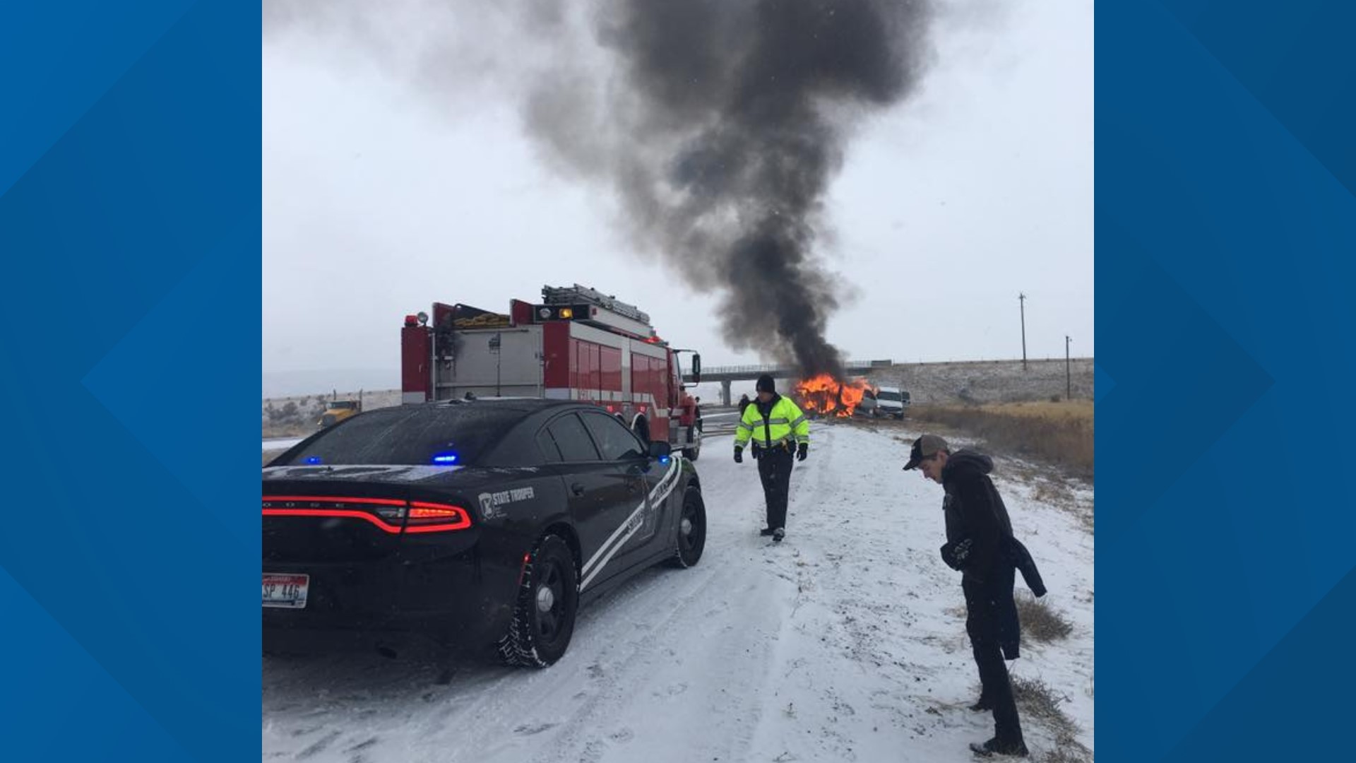 Food truck catches fire after crash on I-15 near Blackfoot | ktvb.com