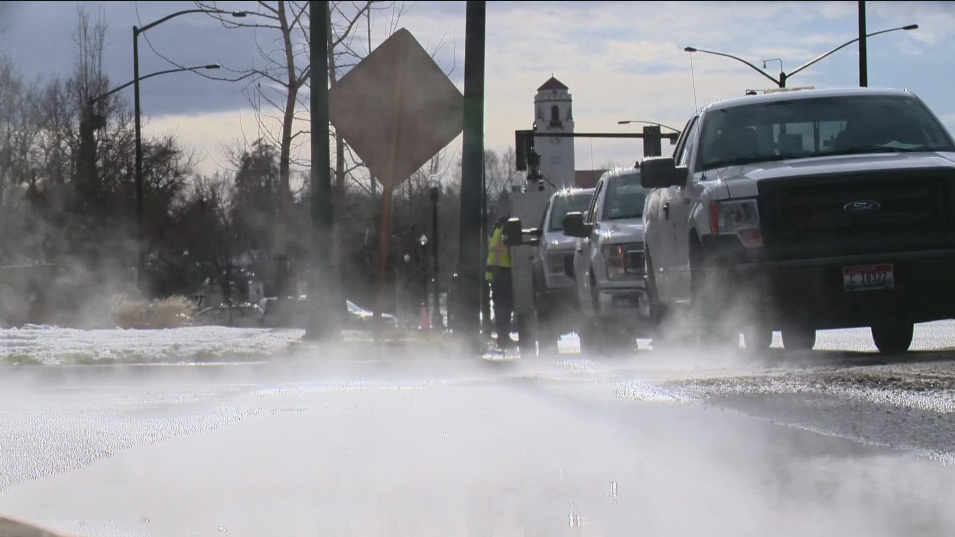 The Ada County Highway District said the break, which happened on Capitol Boulevard in Boise, is expected to be repaired Wednesday.