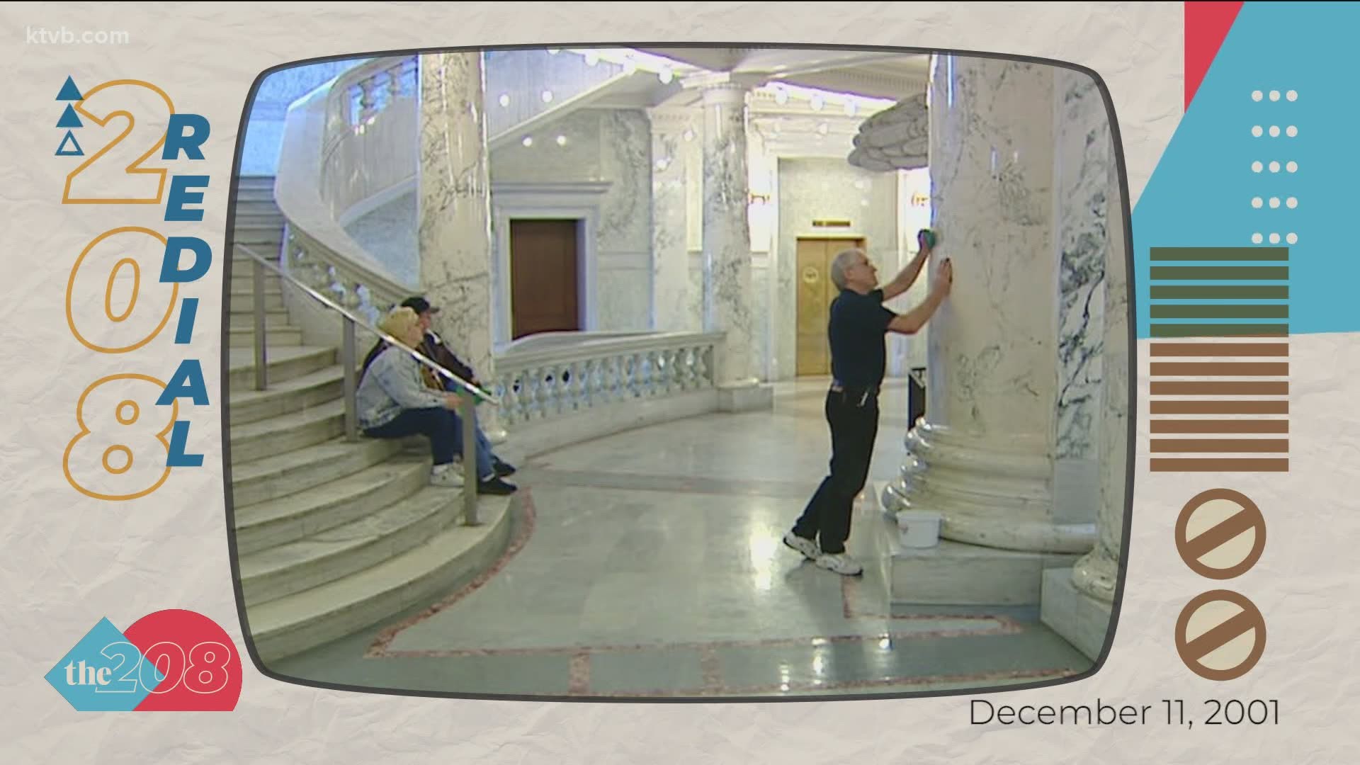 David Hayles and Douglas Mack were thrilled with the columns in the Capitol, which most people mistook for marble.