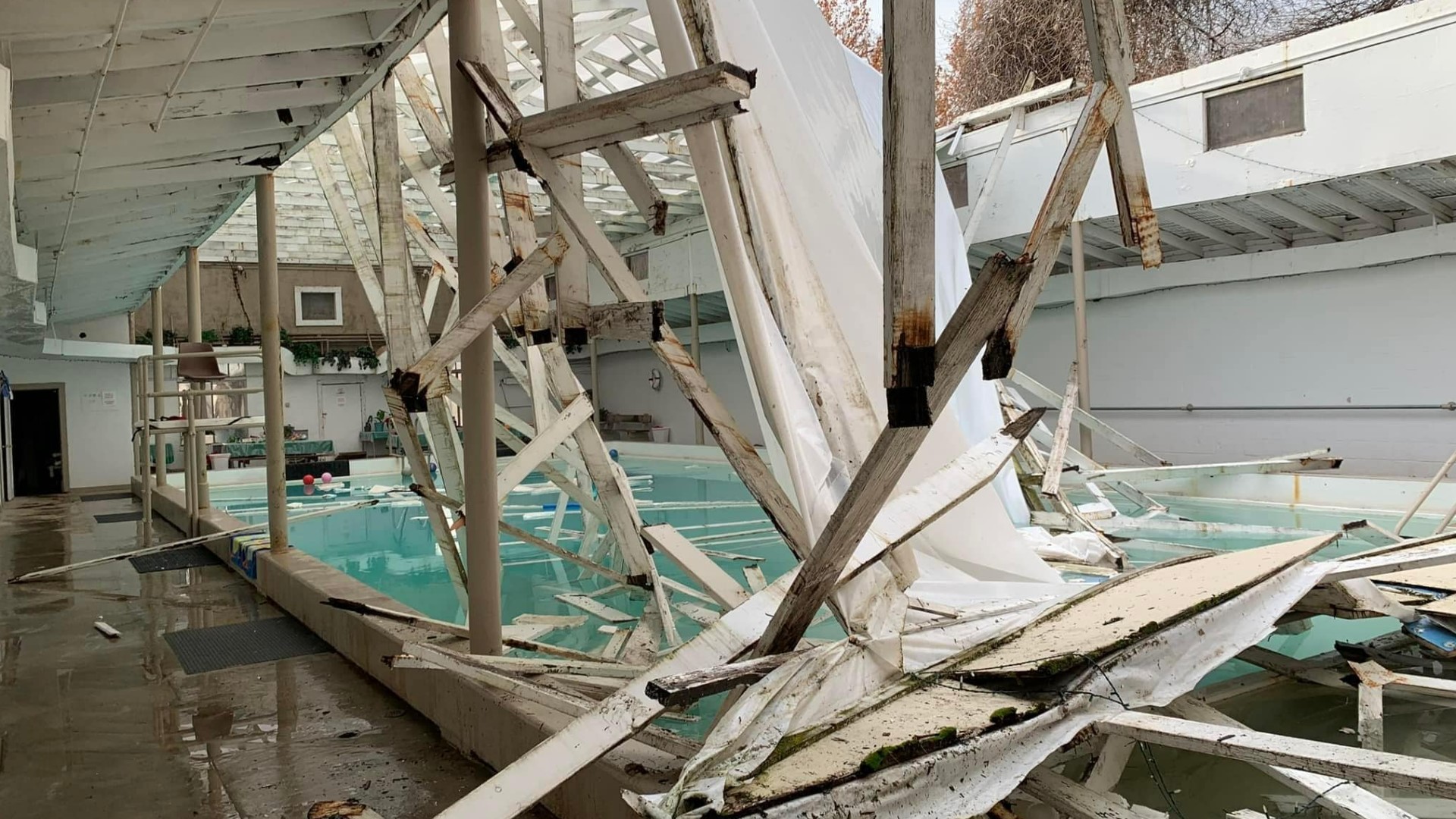 Seven people were transported to local hospitals Saturday after the roof over a geothermal pool collapsed at Givens Hot Springs in Owyhee County.