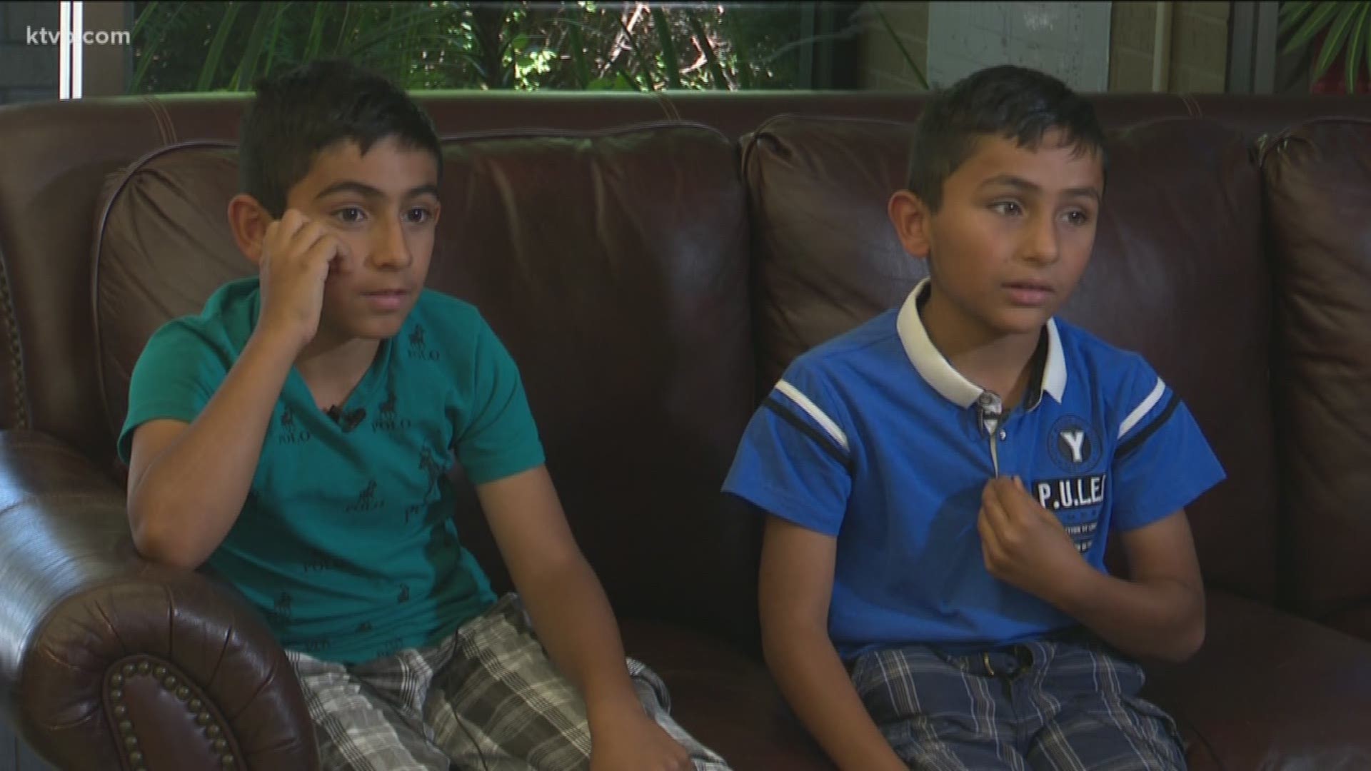 The two young brothers talked with KTVB about Saturday's attack at a birthday party. 