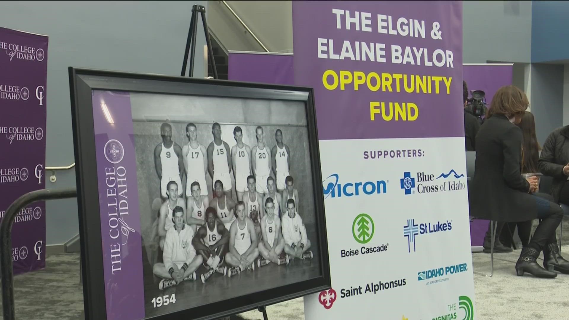 The College of Idaho on Tuesday announced the formation of the Elgin & Elaine Baylor Opportunity Fund, created to support underrepresented and under-resourced Yotes.