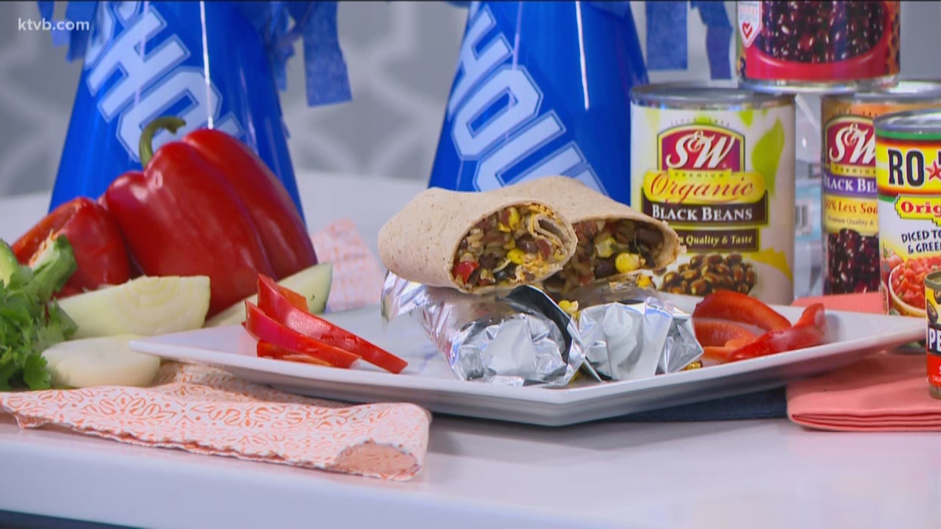 During football gameday, finger foods are always a great choice. In this week's KTVB Kitchen, find out how to make black bean chipotle burritos.