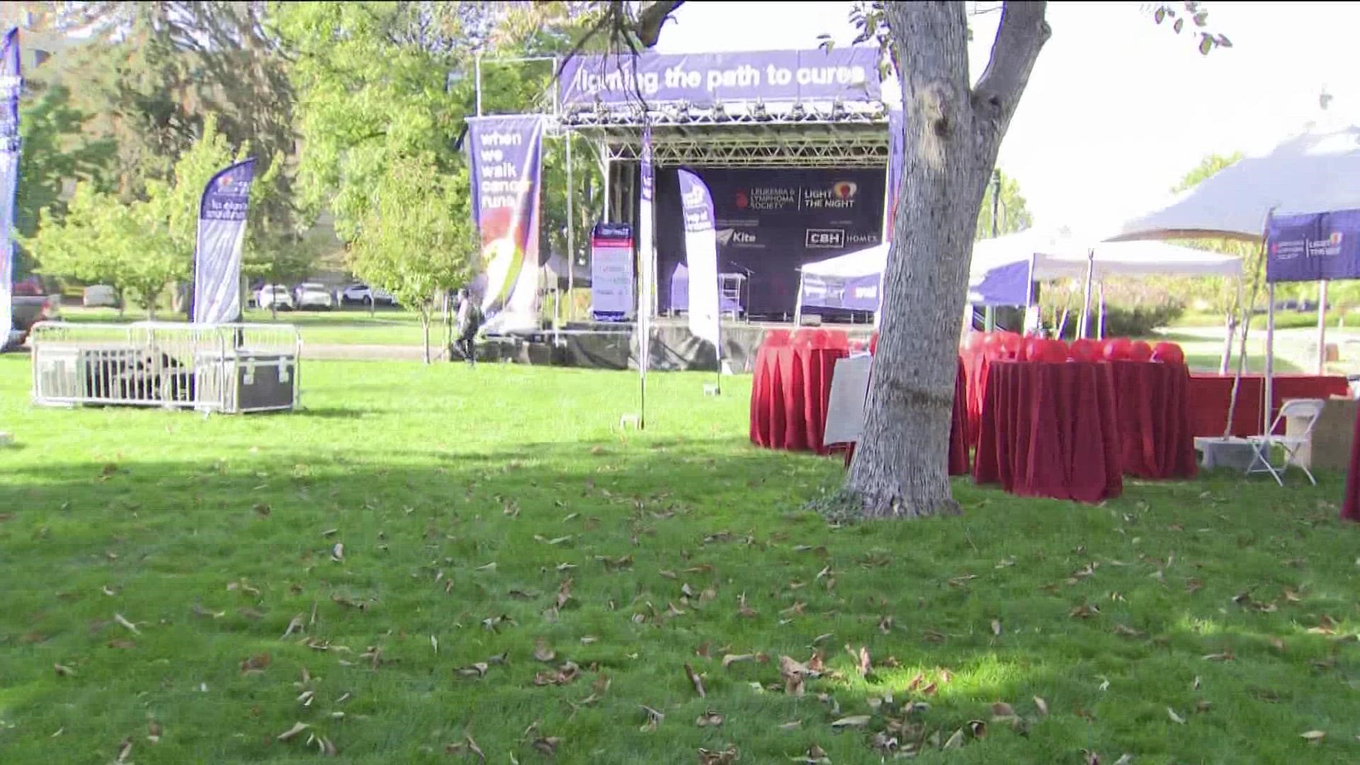 The Leukemia & Lymphoma Society’s Light The Night festival activities begin at 6 p.m. Thursday at Cecil D. Andrus Park in Boise. The opening ceremony is at 7:30 p.m.