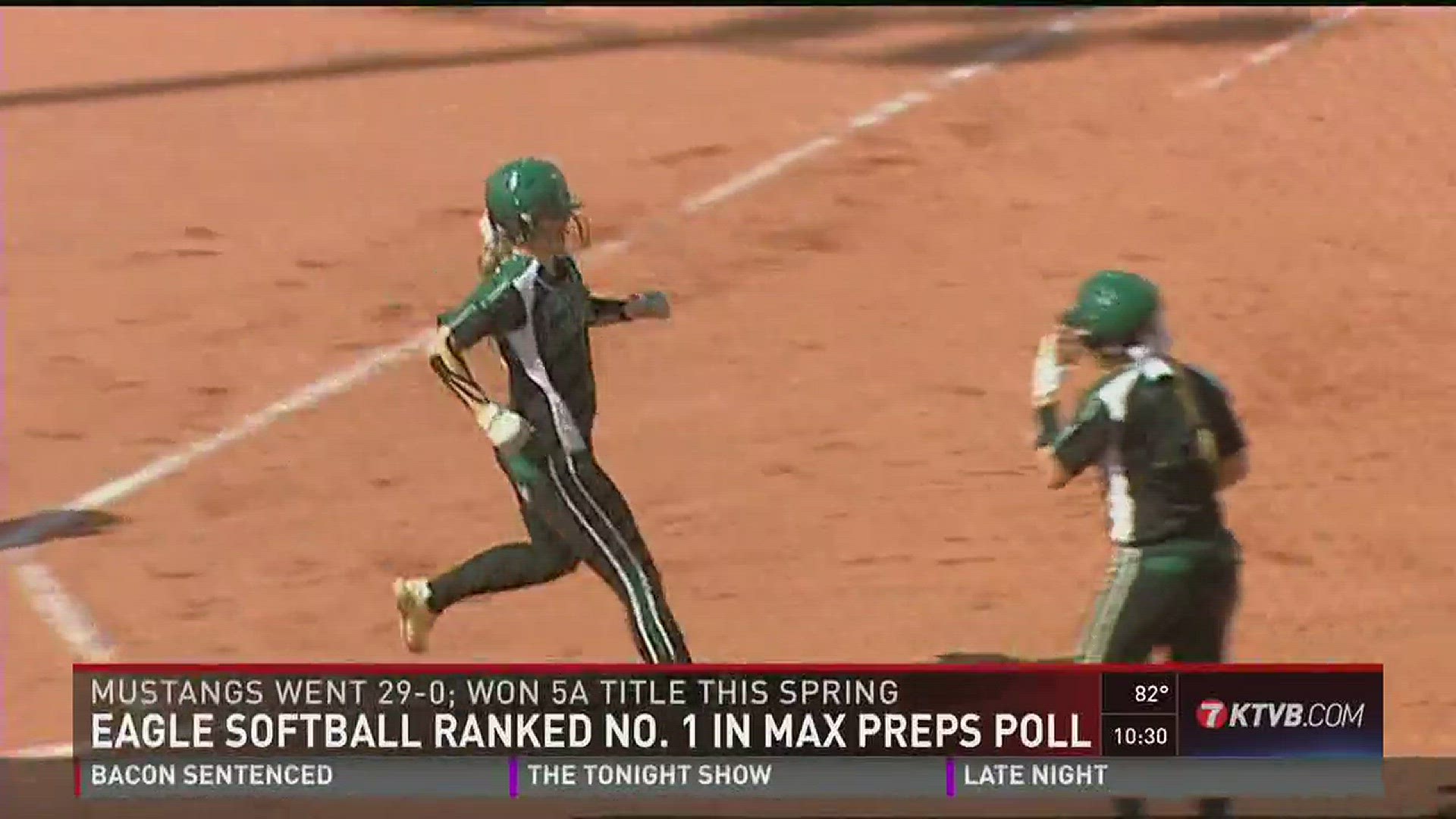 The Eagle Mustang girls softball team finished atop the MaxPreps national softball rankings this season.