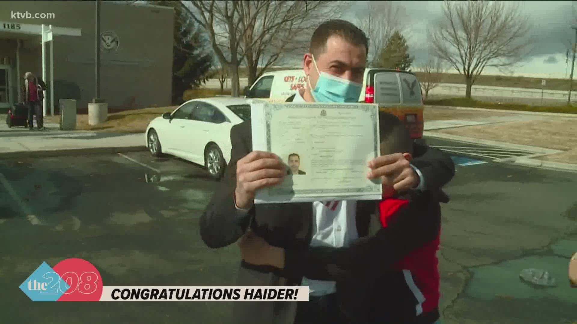 Haider, a former editor at KTVB, and his wife Taghreed officially became U.S. citizens on Friday afternoon.