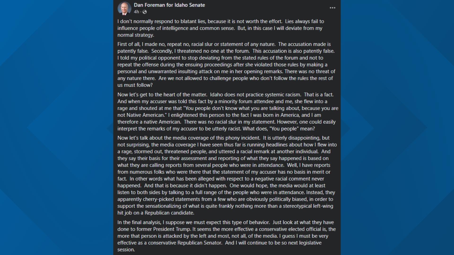 Idaho rep screams racist remark to Indigenous candidate(04)