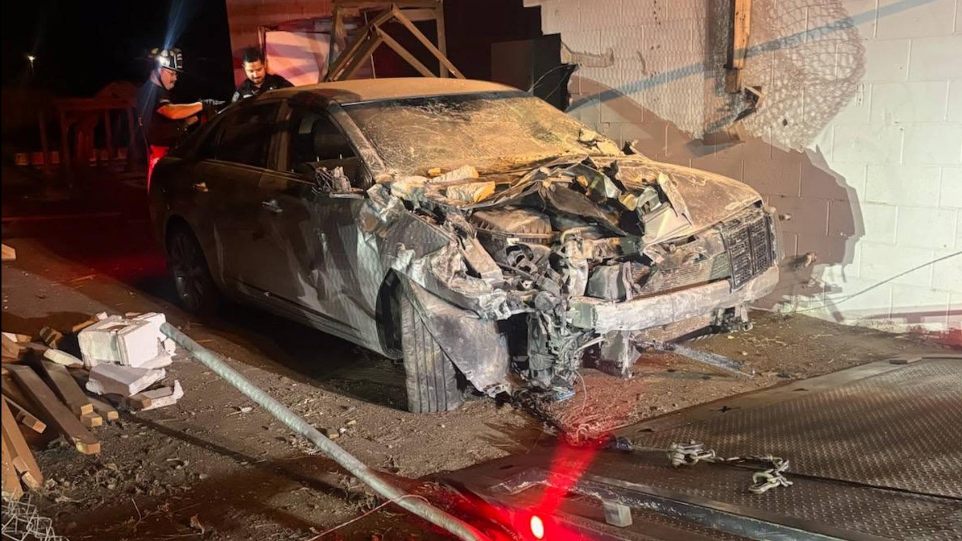 Jerome Police: Car crashes into building after evading officers | ktvb.com