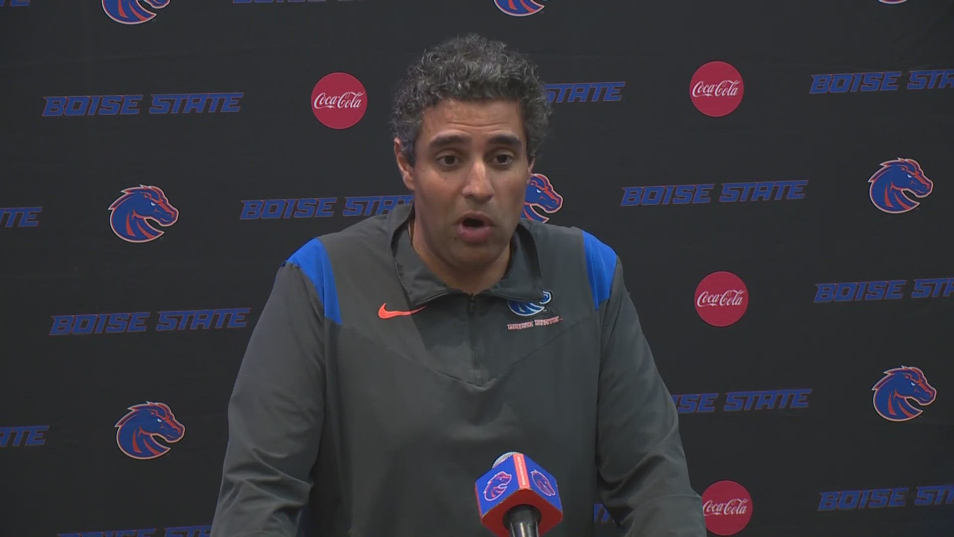 Offensive coordinator Bush Hamdan meets with the media to discuss Boise State's season-high scoring night in Logan and Friday's matchup with the Falcons.