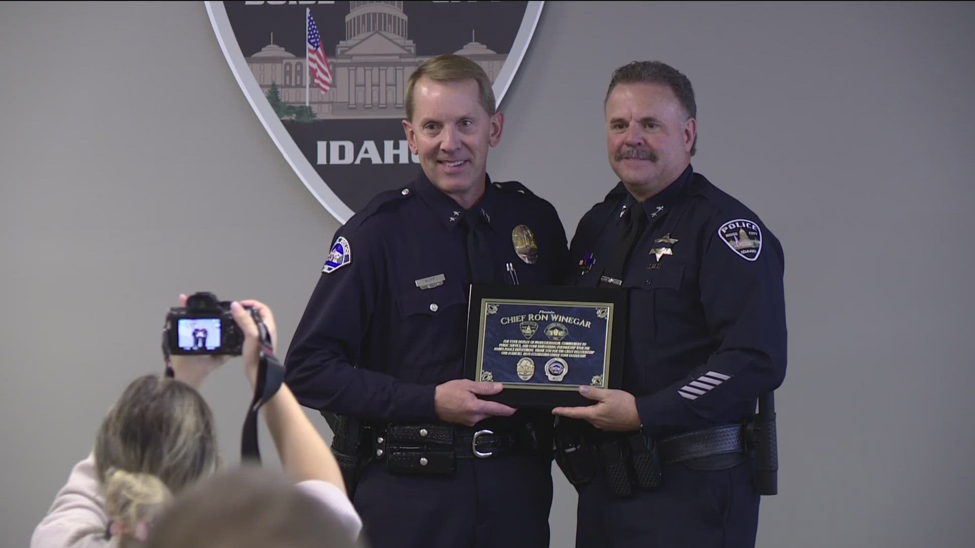 On Thursday, a retirement ceremony was held for Boise Police Chief Ron Winegar, who has been in law enforcement for nearly three decades.