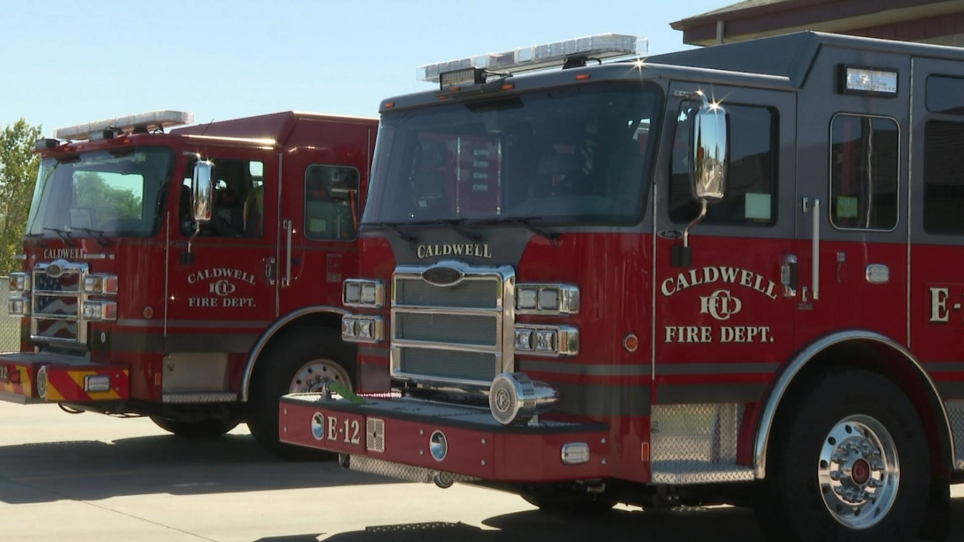 The Caldwell Fire Department welcomed its newest engine, a 2024 Pierce Enforcer with a 1,000-gallon water tank, with a push-in ceremony Monday afternoon.