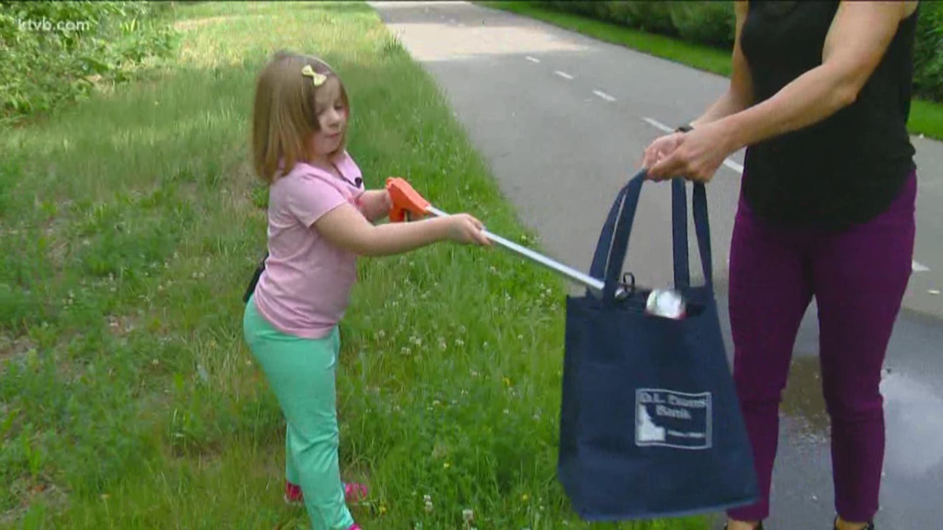 She's only 5 years old, but London Winner is already doing her part to beautify the Boise River Greenbelt.