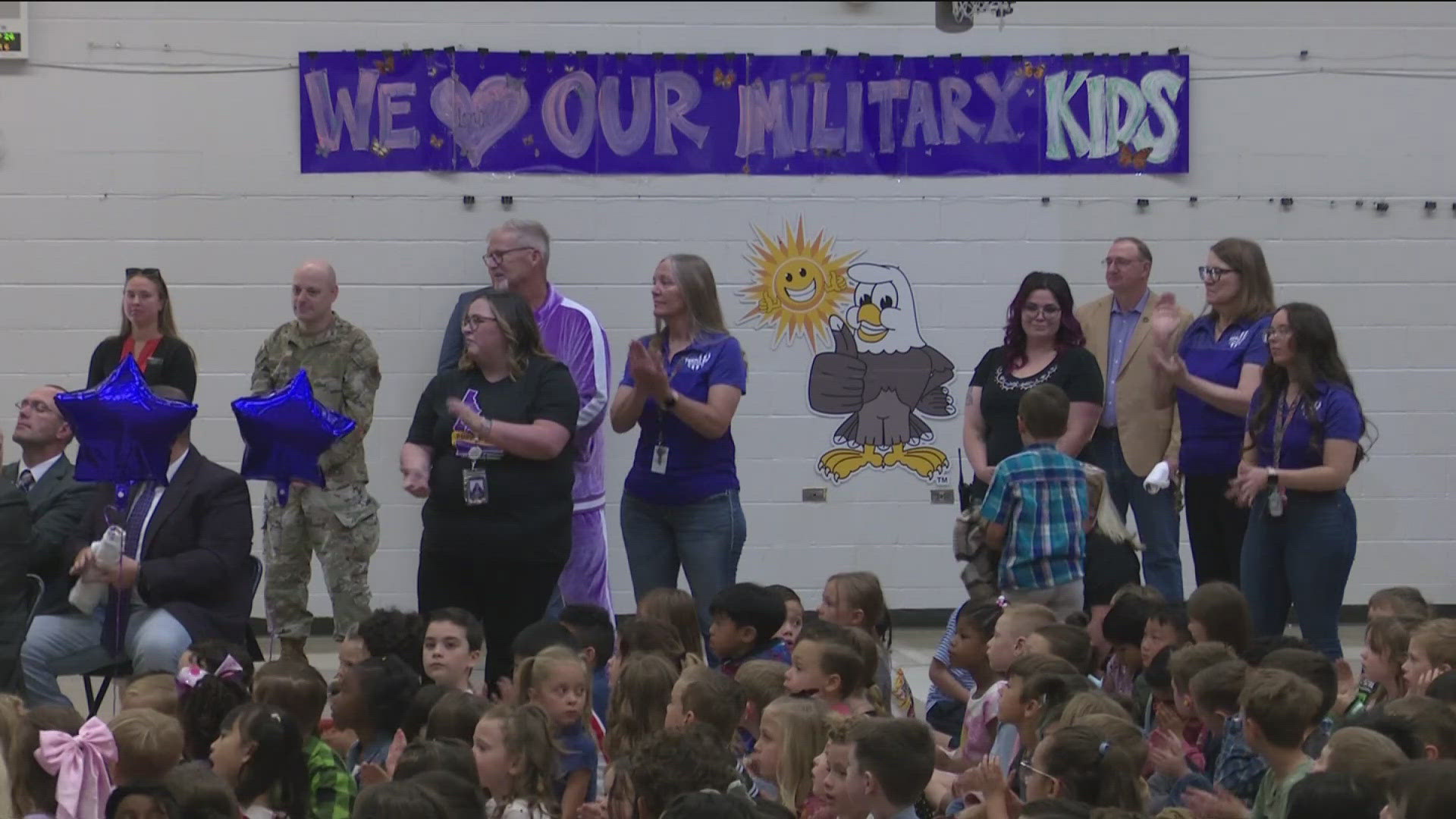 The Purple Star Award recognizes the school for supporting the kids of military families through programs and resources.