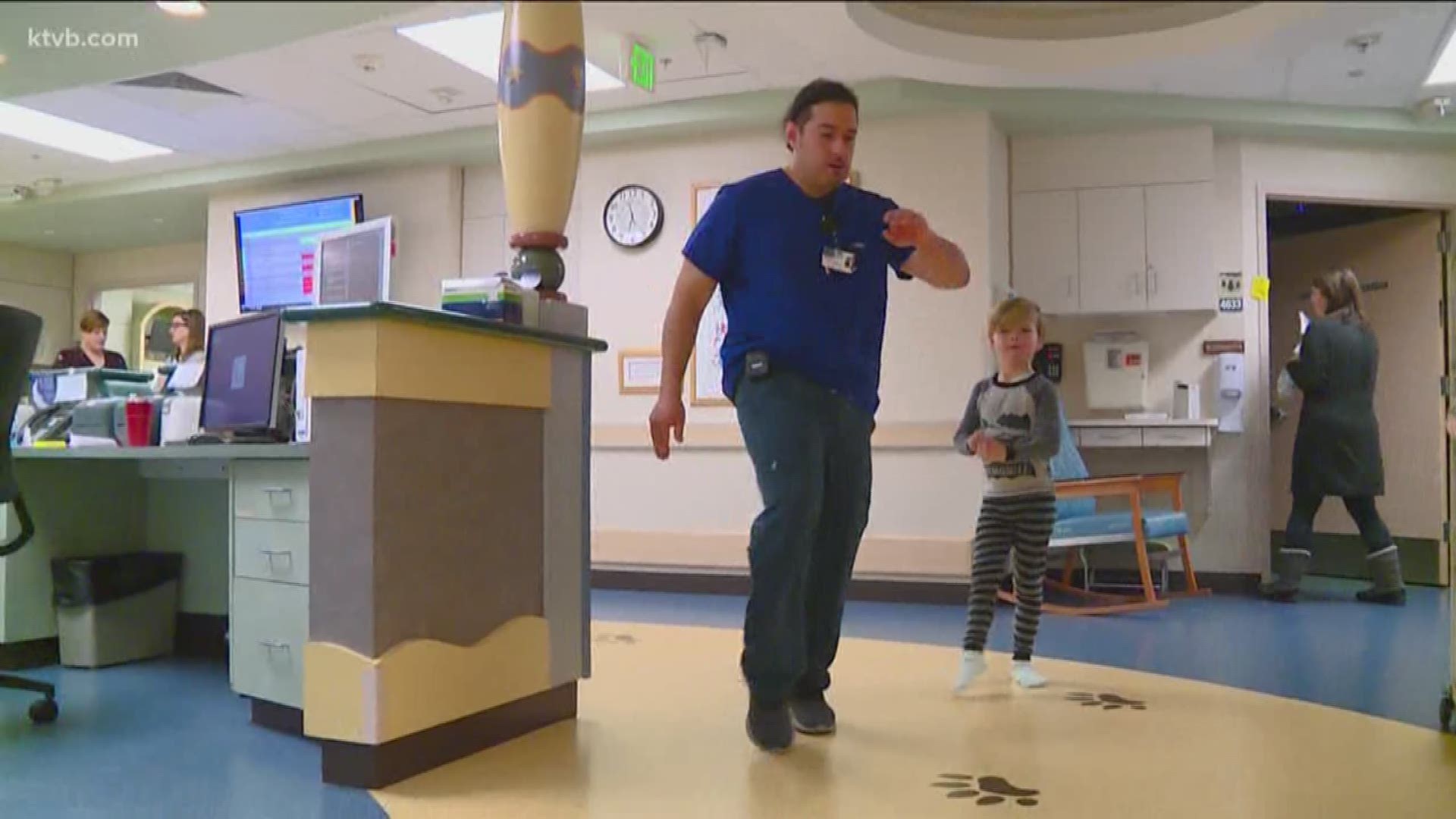 Nurse Joe Ronquillo loves taking care of children, and he loves to dance. He combines both to give his pediatric patients the best possible care.