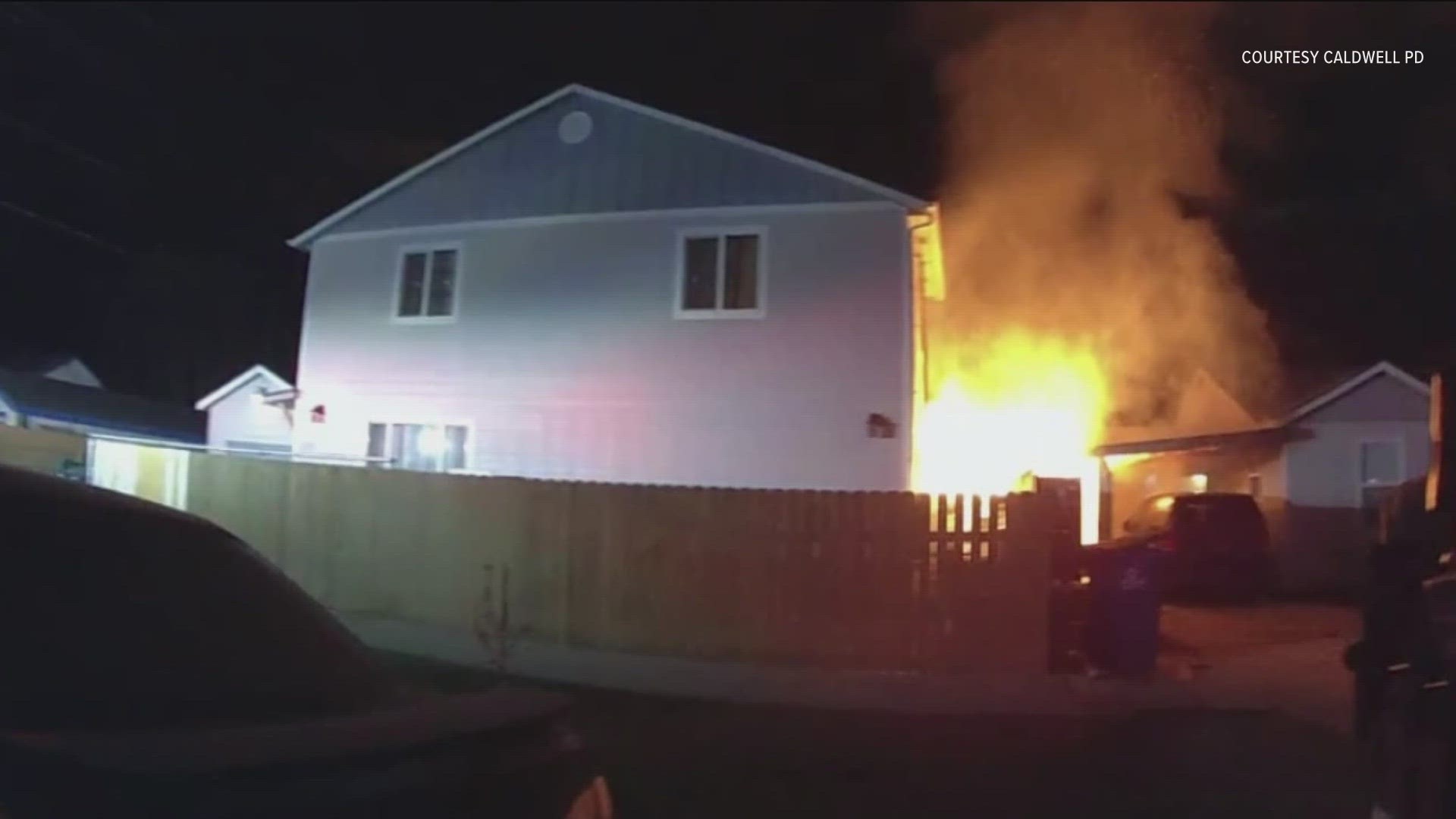 A Caldwell Police Officer first noticed the fire, no one was injured.