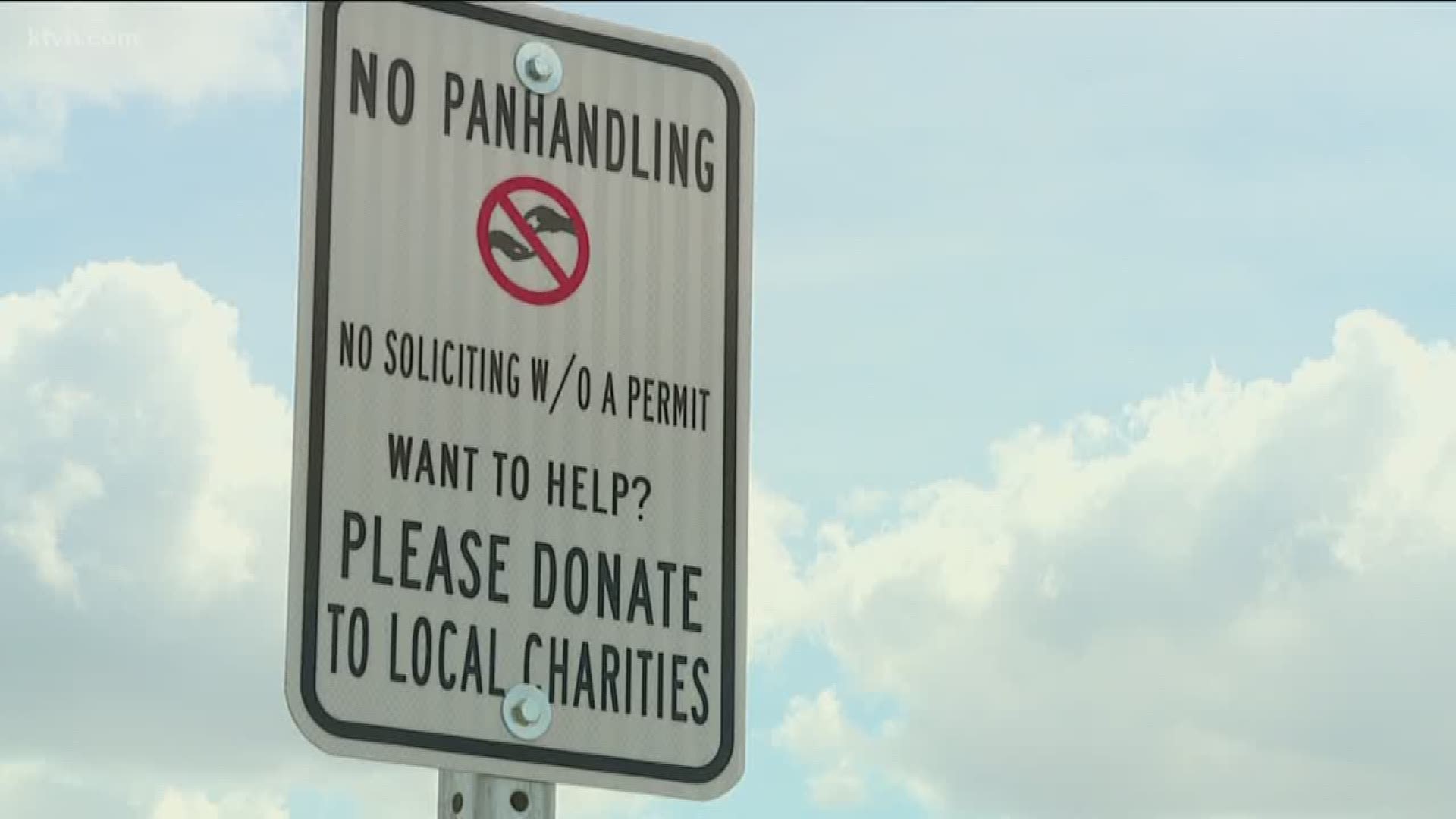 The City of Nampa recently put up signs to discourage people from panhandling - and to try and get people to donate money to charities that can help instead.