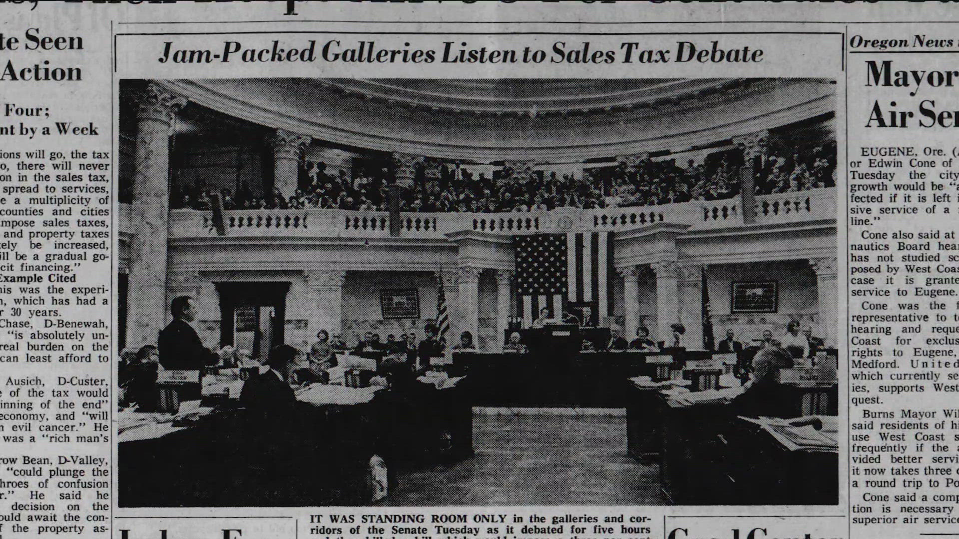 The law brought sales tax to the state in 1965, it began at 3% and is currently at 6%.