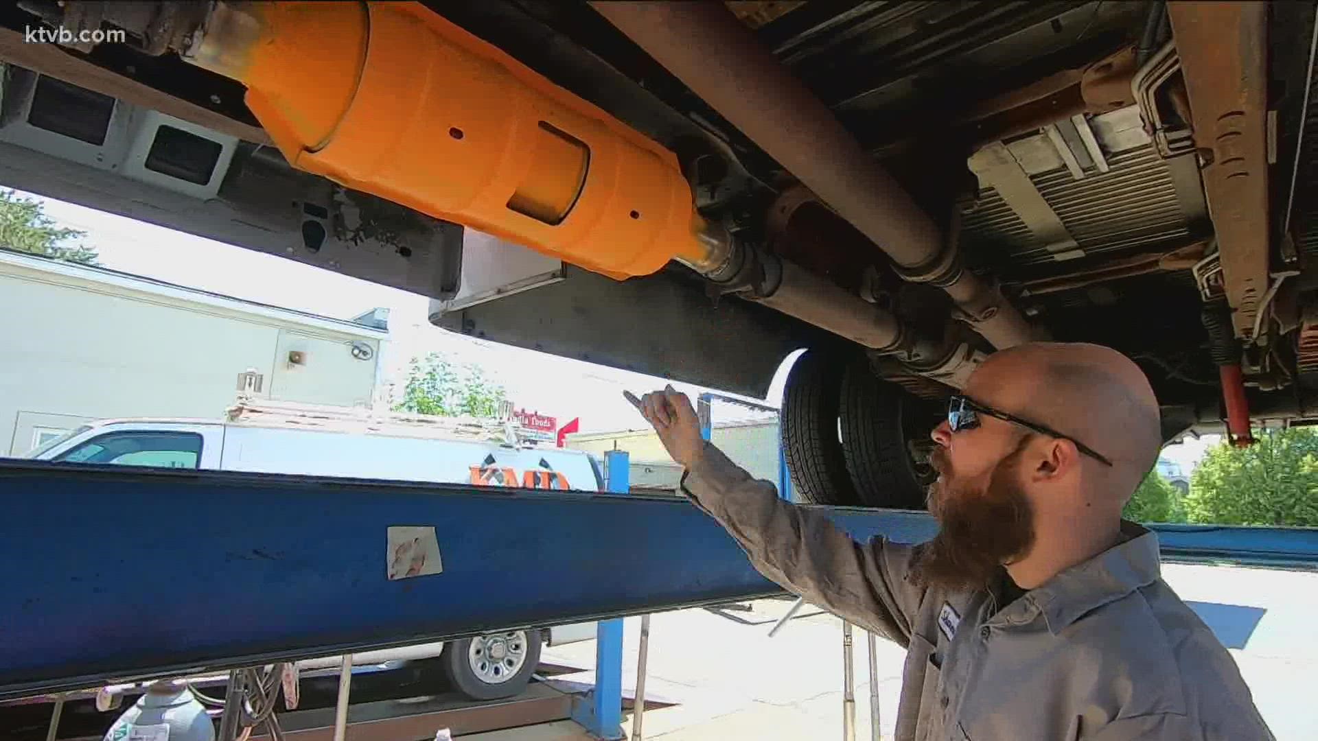 Boise Muffler Shop on Fairview Avenue helps catalytic converter theft victims every day. They're taking extra measures to prevent future thefts.
