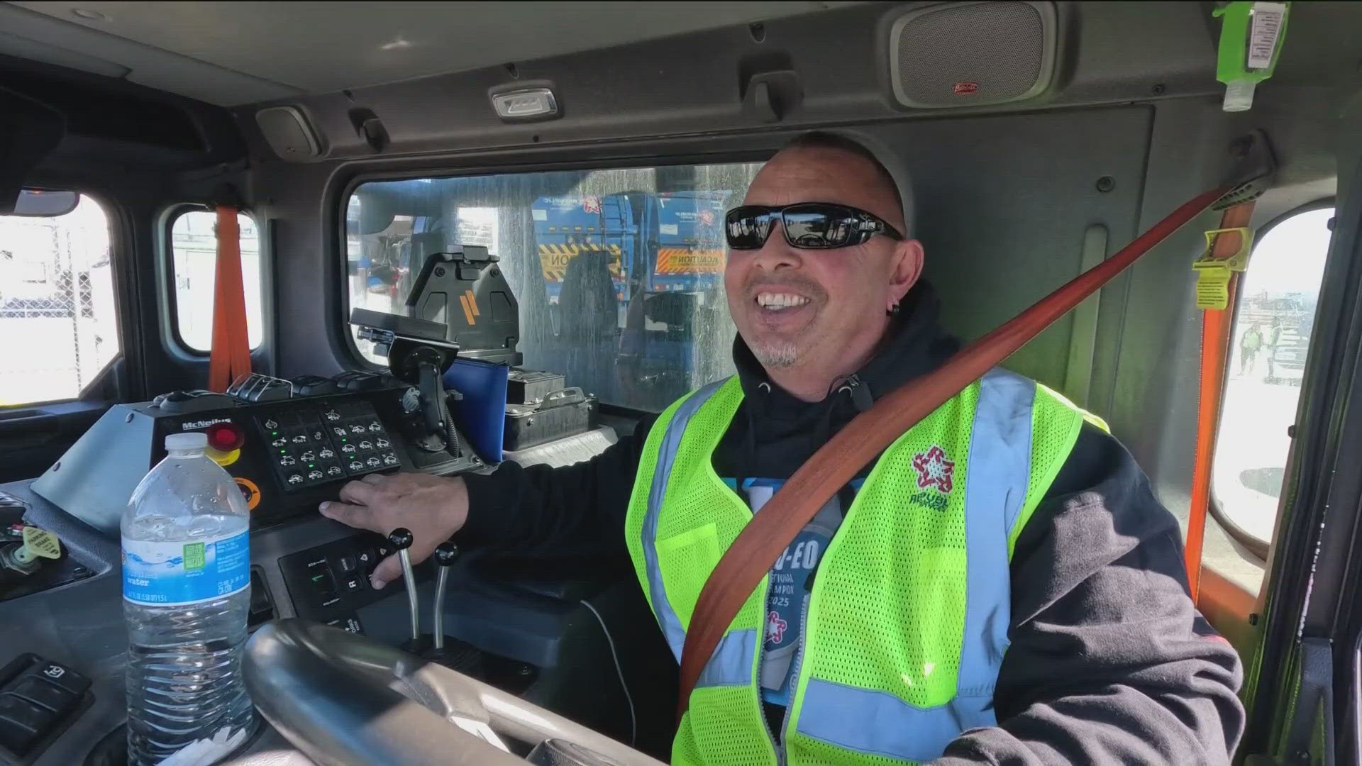 Ron Torrez compted in the 2025 Road-Eo collection company Republic Services to showcase the skills of its truck drivers. 