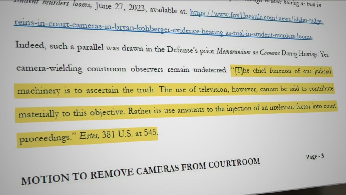 Cameras in the courtroom for U of I murder suspect Kohberger's case