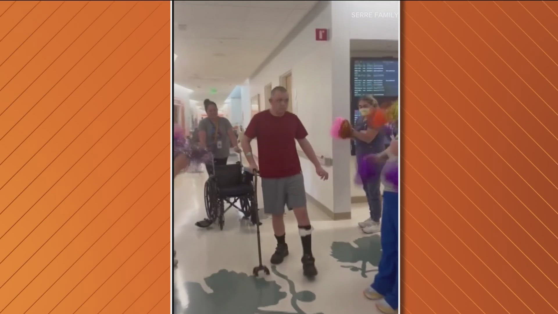 Jacob Serre is considered a walking miracle, after needing a heart transplant and suffering from a stroke that paralyzed half his body. Now, he's on the move.