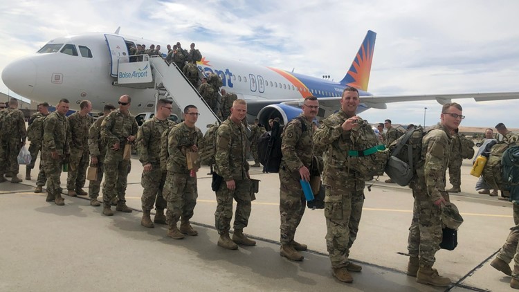 More than 600 Idaho National Guard soldiers leave Gowen Field for deployment