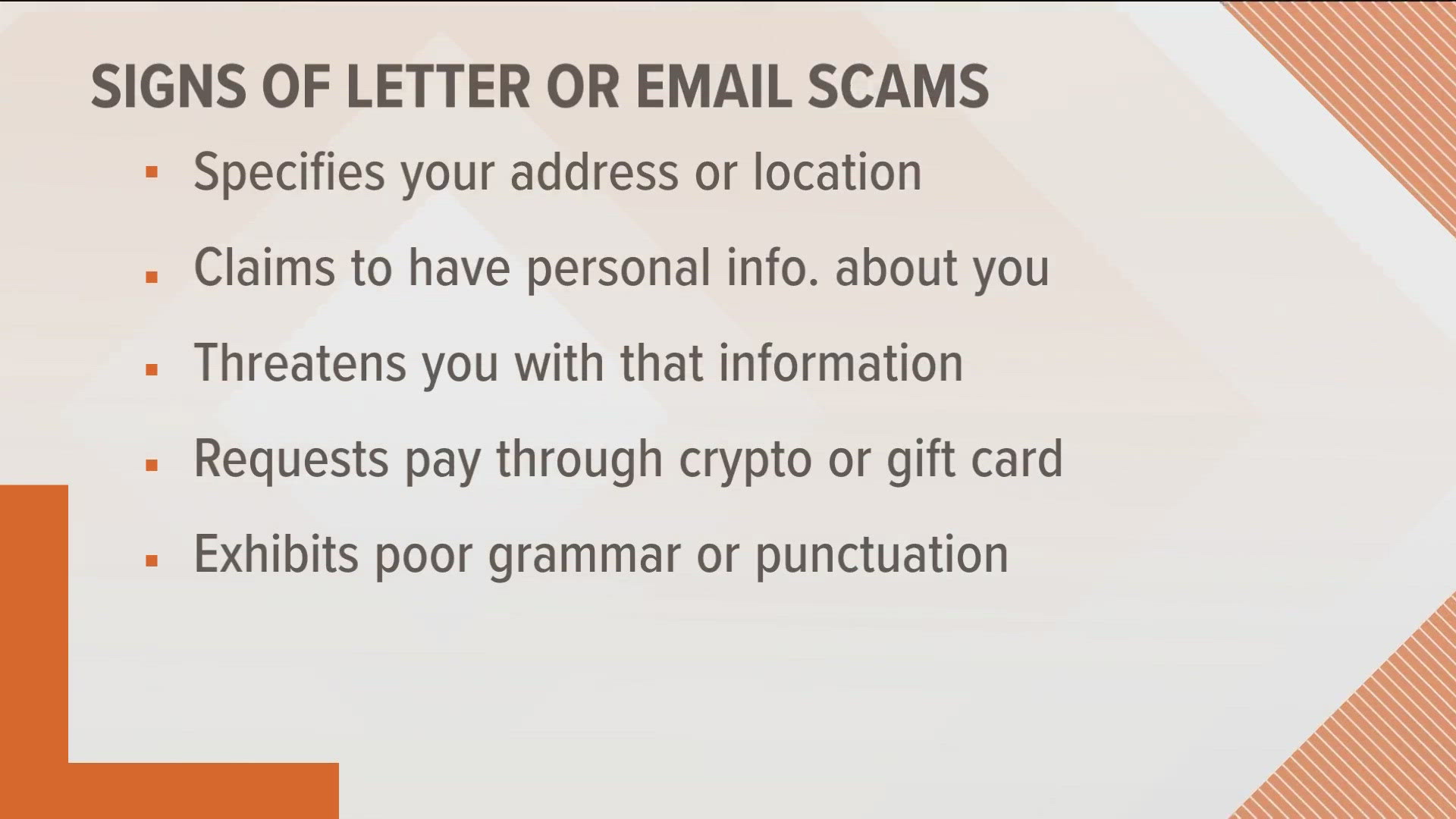 Scammers are sending threatening emails and letters claiming to release compromising information without payment; says Meridian Police.