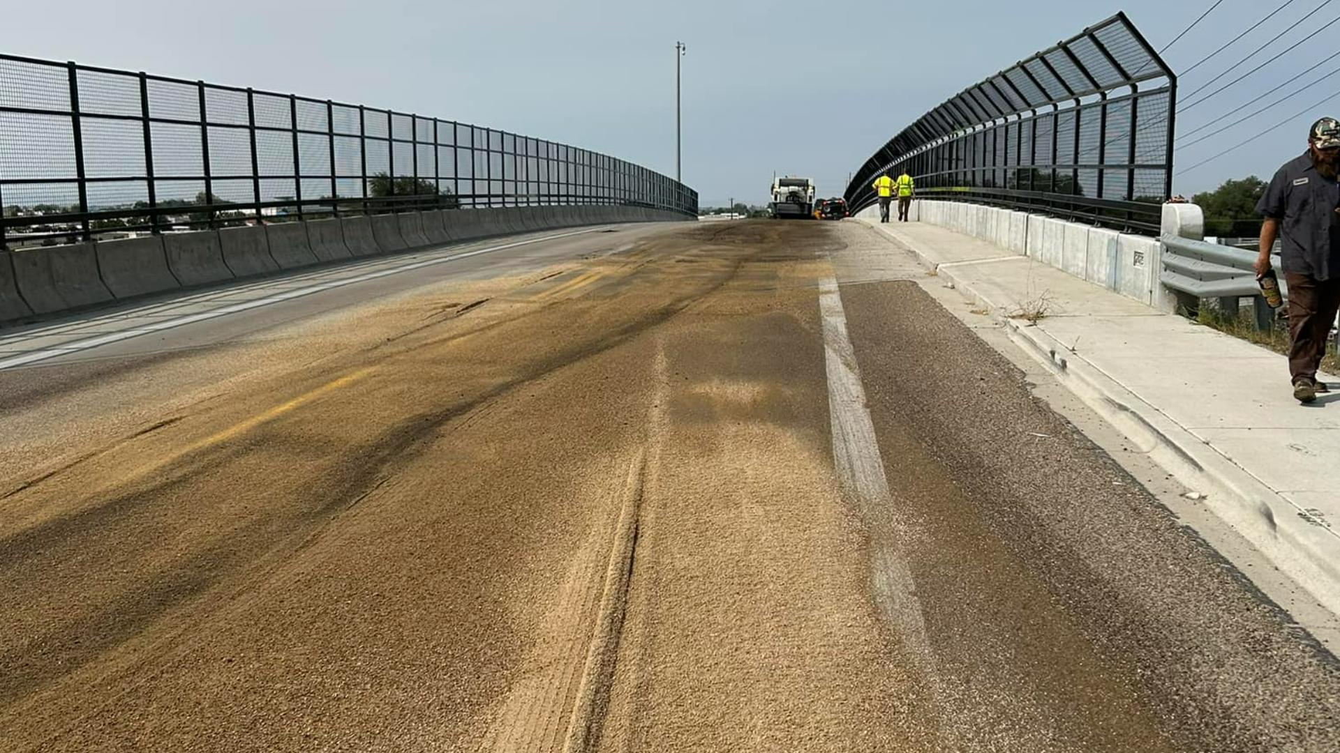 West Karcher Road is closed between Midland Boulevard and the Karcher Bypass due to a spill of 300 gallons of hydraulic fluid. 