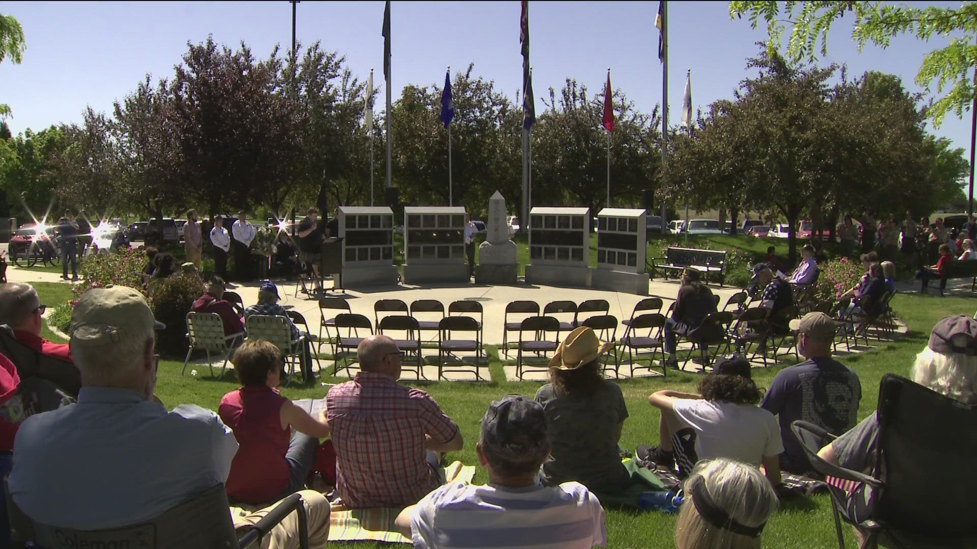 More than 100 people gathered Monday at Meridian Rock of Honor's to reflect on Memorial Day and remember those who have made the ultimate sacrifice.
