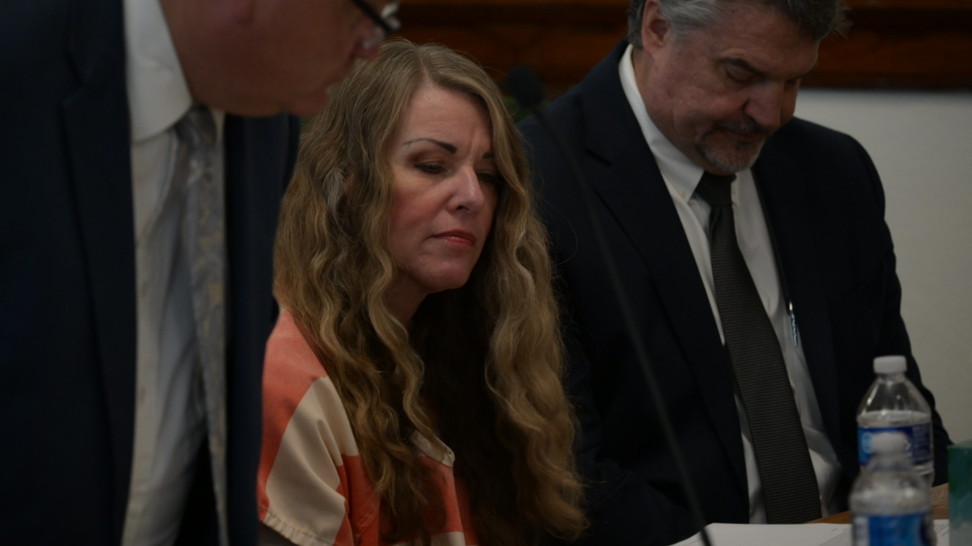 Vallow remained calm in her white and orange striped jumpsuit when she heard she will be spending the rest of her life in prison.