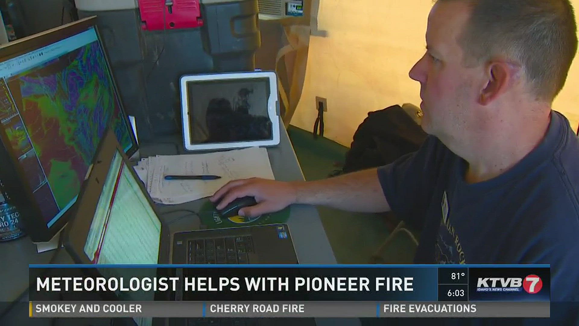 Meteorologist helps firefighters battle wildfire | ktvb.com