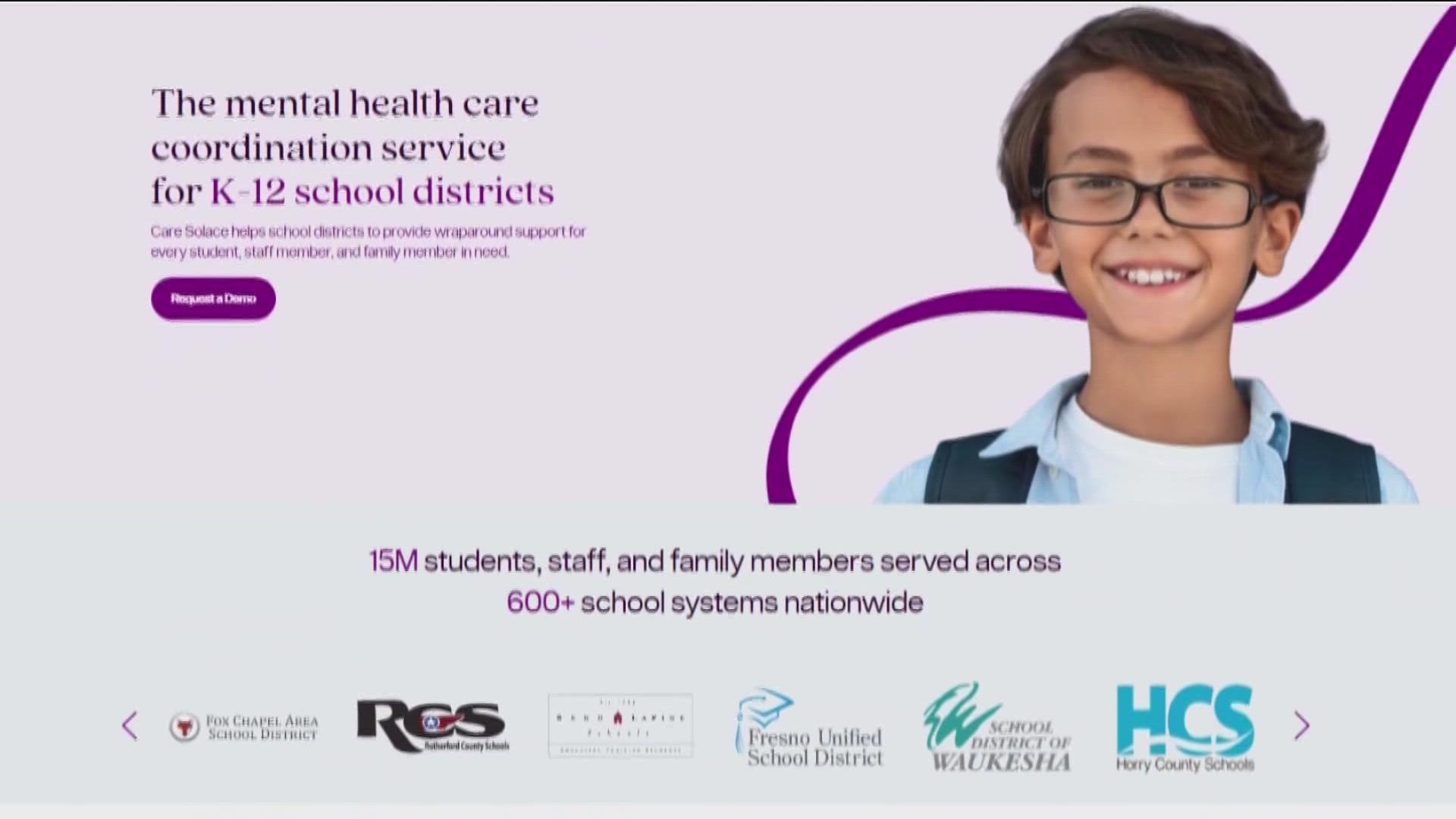 Students and parents can find and connect with providers through a website or on phone with a health care navigator.