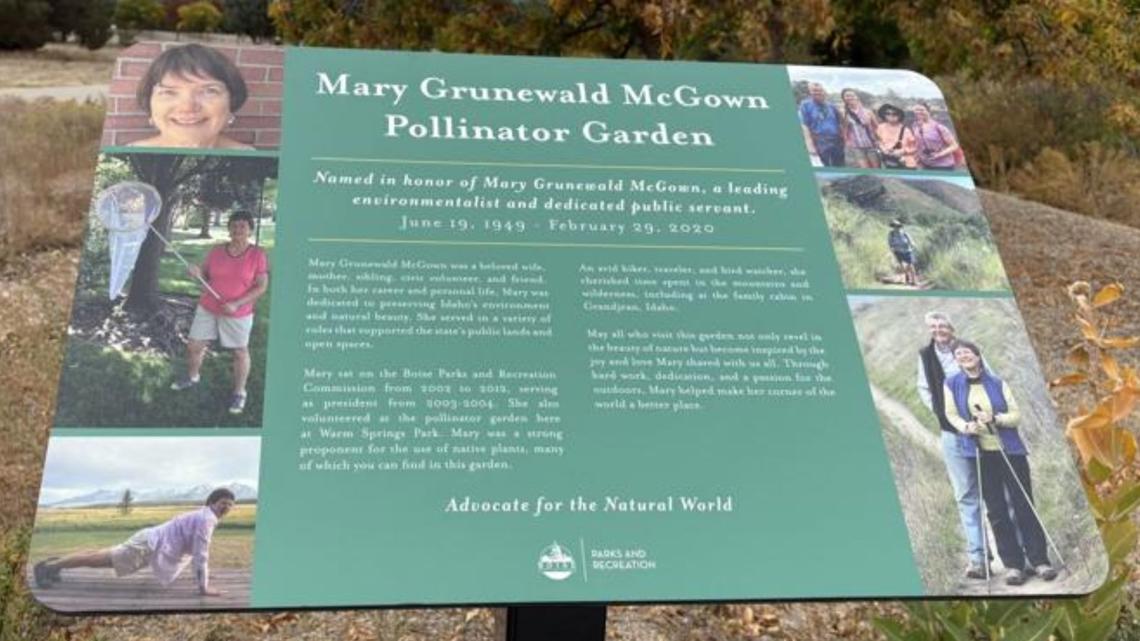 City of Boise honors late civic leader's legacy by renaming pollinator garden