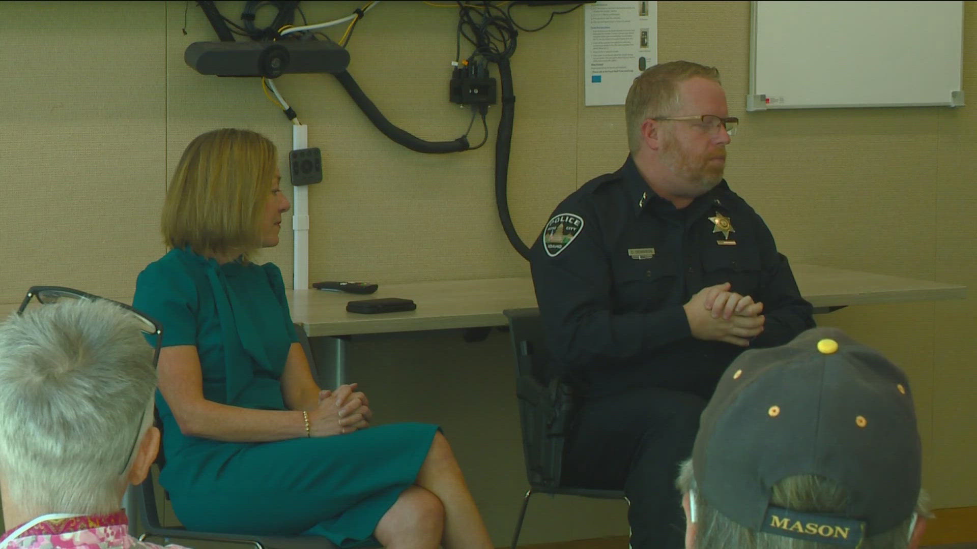 The two took questions from people about keeping Boise safe.