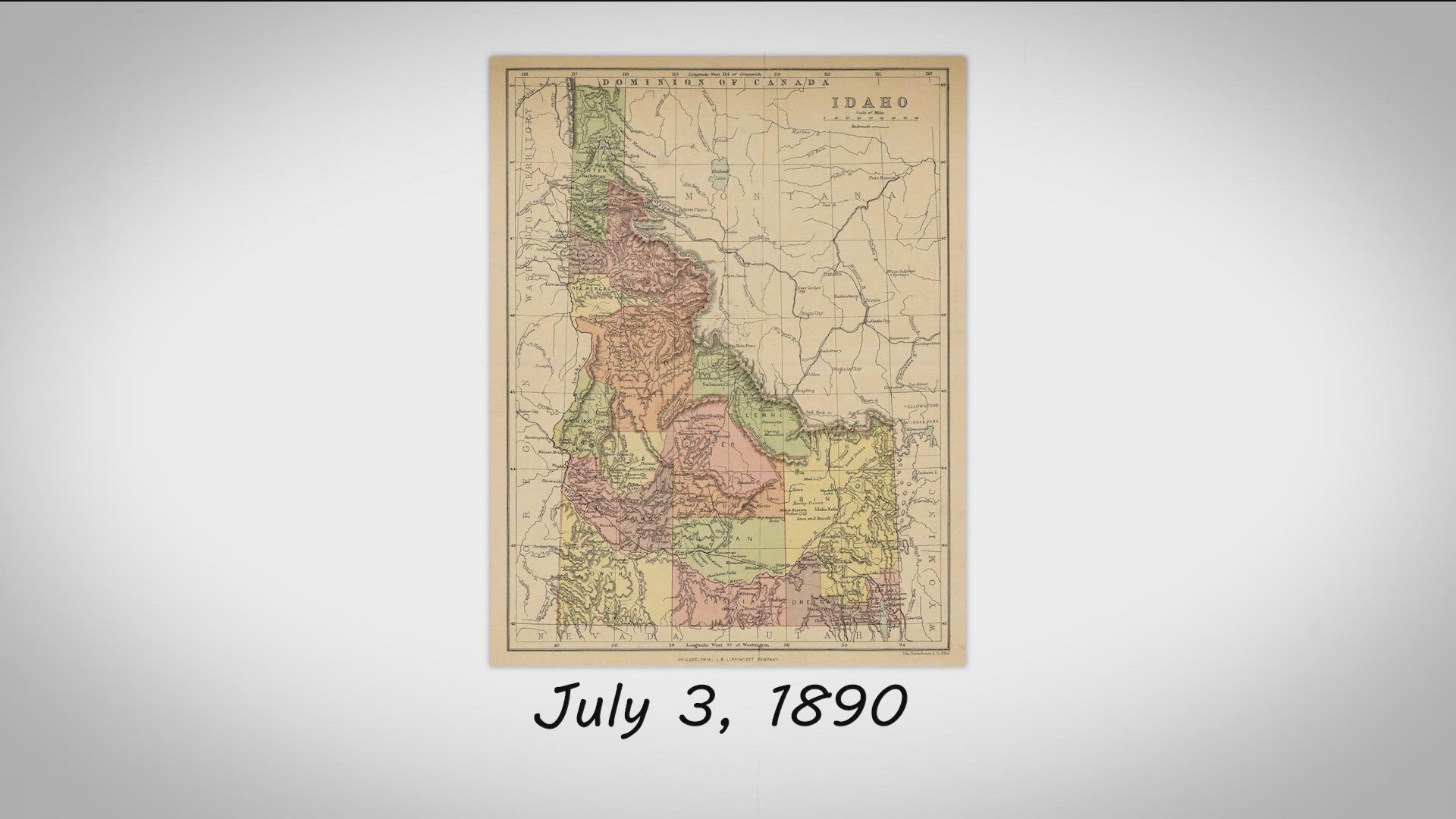 On July 3, 1890, Idaho was officially declared as the 43 state in the United States.